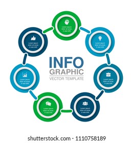 Vector infographic template for diagram, graph, presentation, chart, business concept with 7 options.