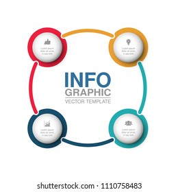 Vector infographic template for diagram, graph, presentation, chart, business concept with 4 options.