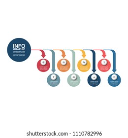 Vector infographic template for diagram, graph, presentation, chart, business concept with 8 options.