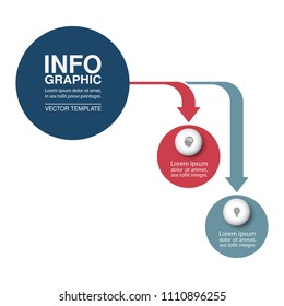 Vector infographic template for diagram, graph, presentation, chart, business concept with 2 options.