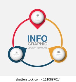 Vector infographic template for diagram, graph, presentation, chart, business concept with 3 options.