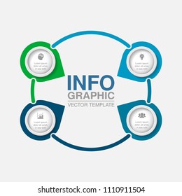 Vector infographic template for diagram, graph, presentation, chart, business concept with 4 options.