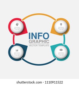 Vector infographic template for diagram, graph, presentation, chart, business concept with 4 options.