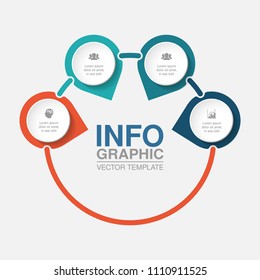Vector infographic template for diagram, graph, presentation, chart, business concept with 4 options.