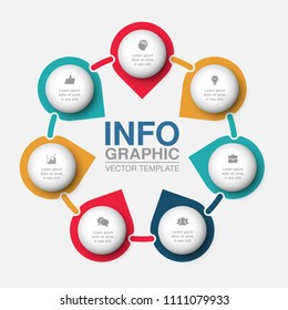 Vector infographic template for diagram, graph, presentation, chart, business concept with 7 options.