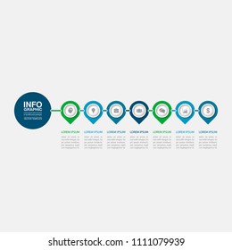 Vector infographic template for diagram, graph, presentation, chart, business concept with 7 options.