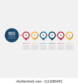 Vector infographic template for diagram, graph, presentation, chart, business concept with 6 options.