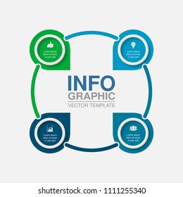 Vector infographic template for diagram, graph, presentation, chart, business concept with 4 options.