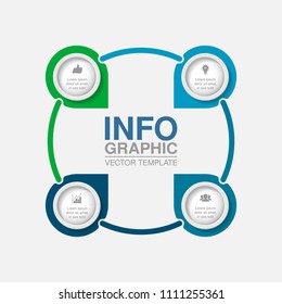 Vector infographic template for diagram, graph, presentation, chart, business concept with 4 options.