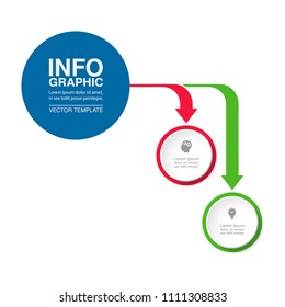 Vector infographic template for diagram, graph, presentation, chart, business concept with 2 options.