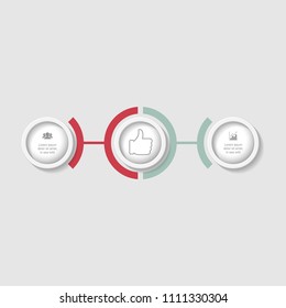 Vector infographic template for diagram, graph, presentation, chart, business concept with 2 options.