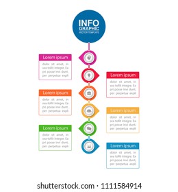 Vector infographic template for diagram, graph, presentation, chart, business concept with 6 options.