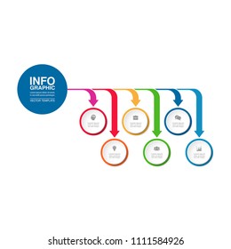 Vector infographic template for diagram, graph, presentation, chart, business concept with 6 options.