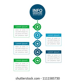 Vector infographic template for diagram, graph, presentation, chart, business concept with 5 options.