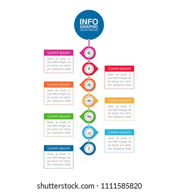 Vector infographic template for diagram, graph, presentation, chart, business concept with 7 options.