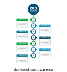 Vector infographic template for diagram, graph, presentation, chart, business concept with 7 options.