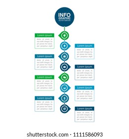 Vector infographic template for diagram, graph, presentation, chart, business concept with 8 options.