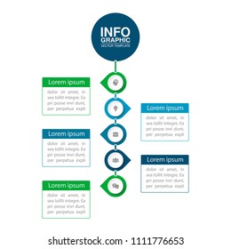 Vector infographic template for diagram, graph, presentation, chart, business concept with 5 options.