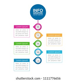 Vector infographic template for diagram, graph, presentation, chart, business concept with 5 options.