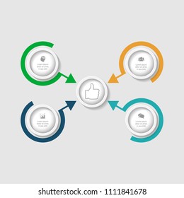 Vector infographic template for diagram, graph, presentation, chart, business concept with 4 options.