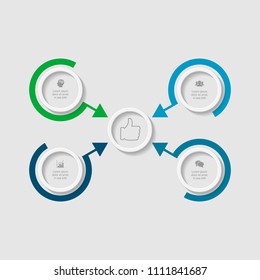 Vector infographic template for diagram, graph, presentation, chart, business concept with 4 options.