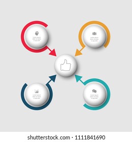 Vector infographic template for diagram, graph, presentation, chart, business concept with 4 options.