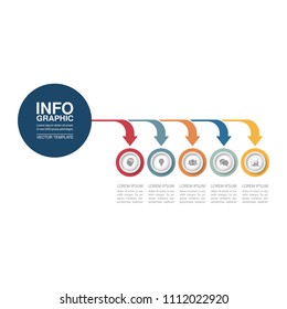 Vector infographic template for diagram, graph, presentation, chart, business concept with 5 options.