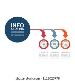 Vector infographic template for diagram, graph, presentation, chart, business concept with 3 options.
