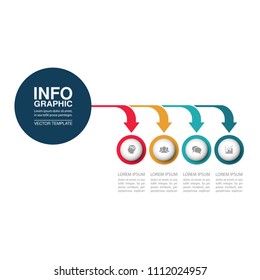 Vector infographic template for diagram, graph, presentation, chart, business concept with 4 options.