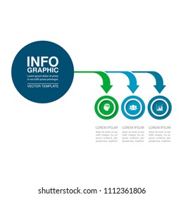 Vector infographic template for diagram, graph, presentation, chart, business concept with 3 options.