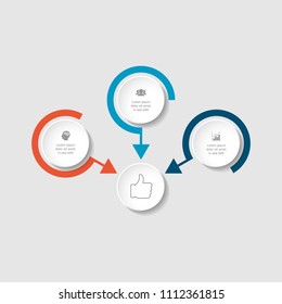 Vector infographic template for diagram, graph, presentation, chart, business concept with 3 options.