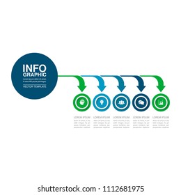 Vector infographic template for diagram, graph, presentation, chart, business concept with 5 options.