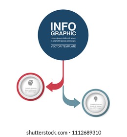 Vector infographic template for diagram, graph, presentation, chart, business concept with 2 options.