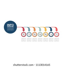 Vector infographic template for diagram, graph, presentation, chart, business concept with 7 options.