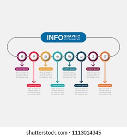 Vector infographic template for diagram, graph, presentation, chart, business concept with 8 options.