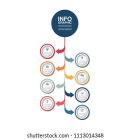Vector infographic template for diagram, graph, presentation, chart, business concept with 8 options.