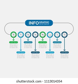 Vector infographic template for diagram, graph, presentation, chart, business concept with 8 options.