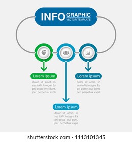 Vector infographic template for diagram, graph, presentation, chart, business concept with 3 options.