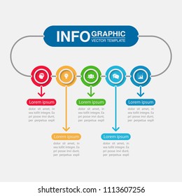 Vector infographic template for diagram, graph, presentation, chart, business concept with 5 options.
