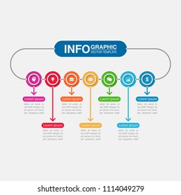Vector infographic template for diagram, graph, presentation, chart, business concept with 7 options.