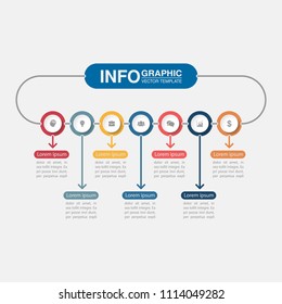 Vector infographic template for diagram, graph, presentation, chart, business concept with 7 options.