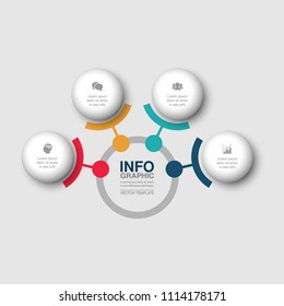 Vector infographic template for diagram, graph, presentation, chart, business concept with 4 options.