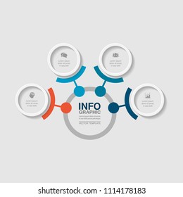 Vector infographic template for diagram, graph, presentation, chart, business concept with 4 options.