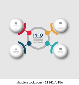Vector infographic template for diagram, graph, presentation, chart, business concept with 4 options.