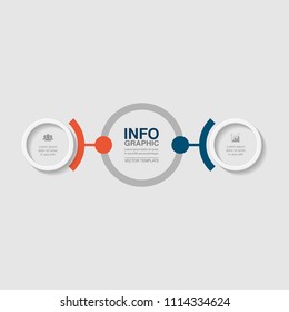 Vector infographic template for diagram, graph, presentation, chart, business concept with 2 options.