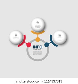 Vector infographic template for diagram, graph, presentation, chart, business concept with 3 options.