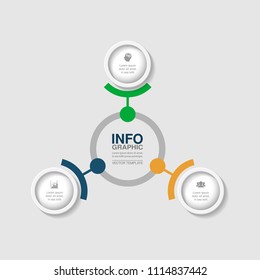 Vector infographic template for diagram, graph, presentation, chart, business concept with 3 options.