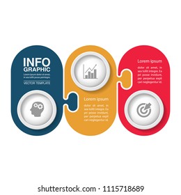 Vector infographic template for diagram, graph, presentation, chart, business concept with 3 options.