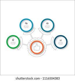 Vector infographic template for diagram, graph, presentation, chart, business concept with 4 options.