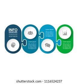 Vector infographic template for diagram, graph, presentation, chart, business concept with 4 options.